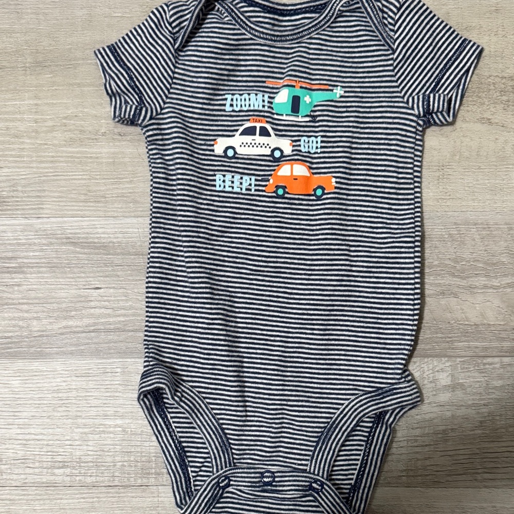 Carter's Striped Bodysuit with Vehicles